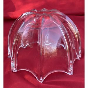 Vintage Indiana Glass Heavy Clear Glass Umbrella Parasol Candy Dish/Nut Bowl MCM